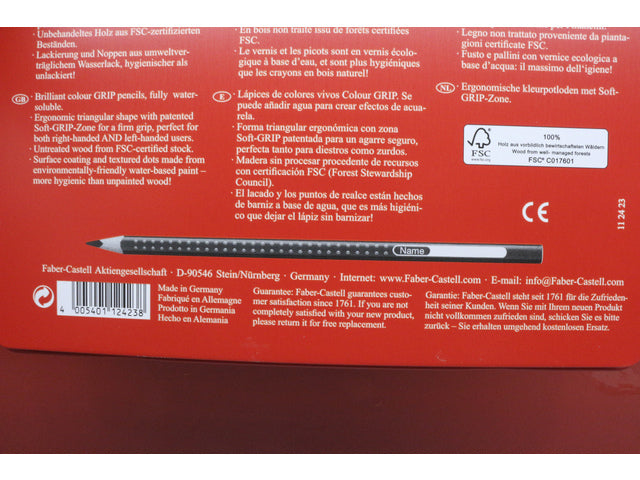 Farbiges Faber-Castell Grip 2001 Metalletui mit 24 Stück