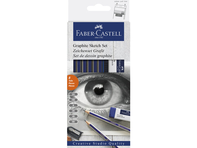Grafietset Faber-Castell Goldfaber 8-delig
