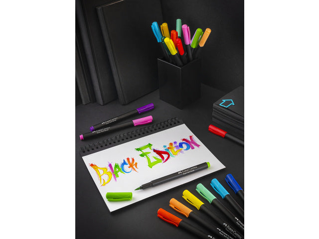 Pinselstift Faber-Castell Black Edition 20 Stück im Kartonetui