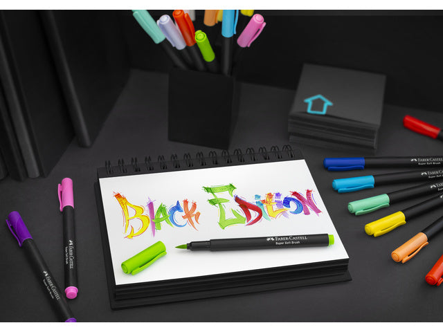 Pinselstift Faber-Castell Black Edition 20 Stück im Kartonetui