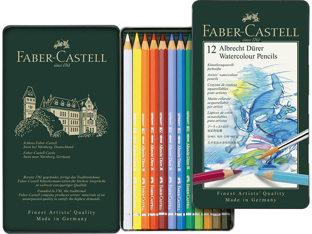 Aquarelpotlood Faber-Castell Albrecht Dürer etui à 12 stuks
