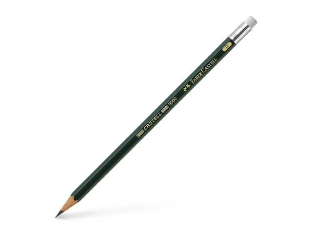 Potlood Faber-Castell 9000 B met gom