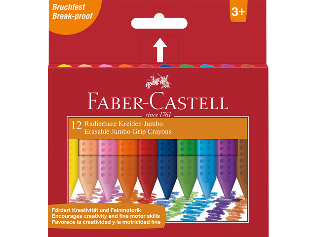 Waskrijt Faber-Castell Jumbo GRIP für 12 Stück