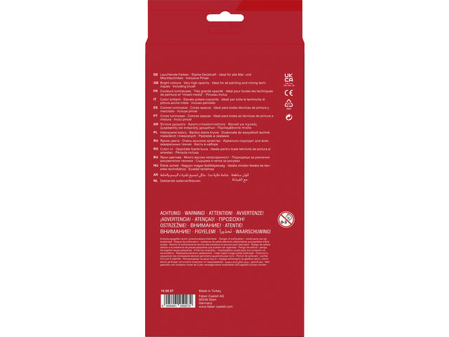 Waterverfdoos Faber-Castell 21 Farben (Durchmesser 24cm) inkl. Pensel