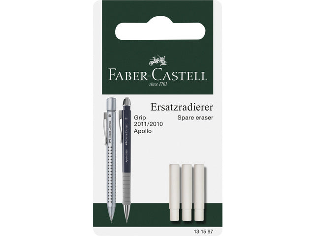 Reservegummi Faber-Castell für GRIP 2011/2010/Apollo, Blisterpackung mit 3 Stück