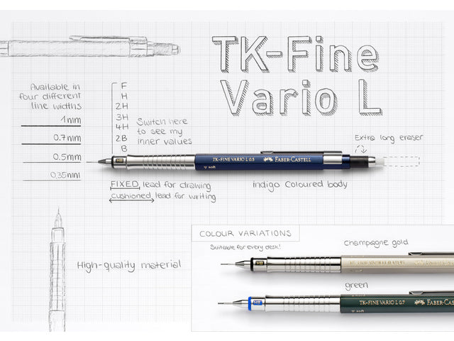 Vulpotlood Faber-Castell TK-Fine Vario L 0,35mm Champagne Goud