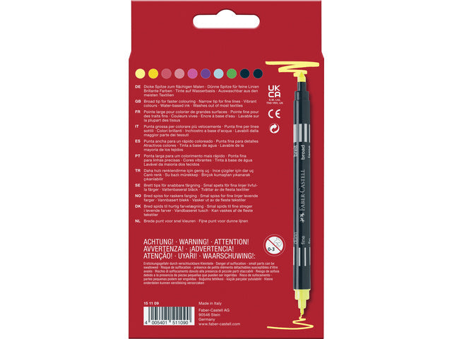 Stifte Faber-Castell Duo Neonfarben im Etui mit 10 Stück
