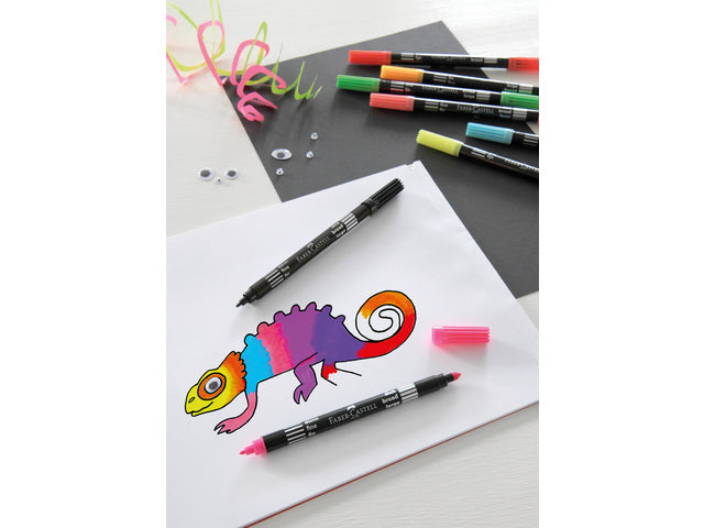 Stifte Faber-Castell Duo Neonfarben im Etui mit 10 Stück