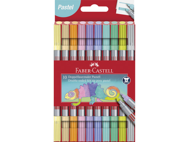 Viltstift Faber-Castell Duo 10 Stück Pastell