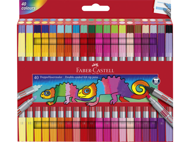 Viltstift Faber-Castell Duo 40 Stück