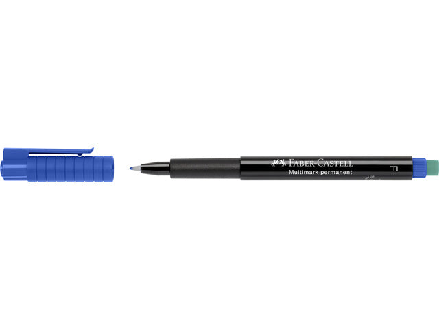 Marker Faber-Castell Multimark permanent F blauw