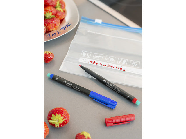 Marker Faber-Castell Multimark permanent M blauw