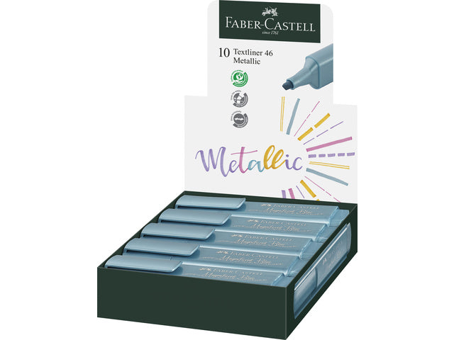 Textmarker Faber-Castell 46 metallic blauw