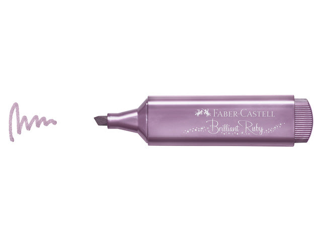 Tekstmarker Faber-Castel Metallic robijn