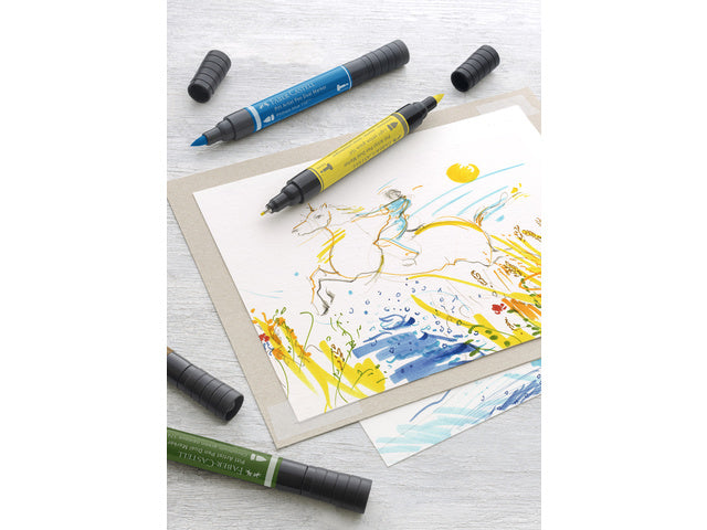 Tekenstift Faber-Castell Pitt Artist Pen Duo Marker, Etui mit 20 Stück
