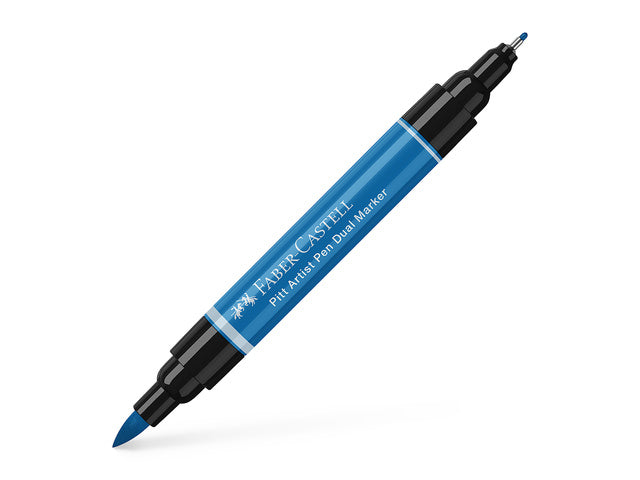 Tekenstift Faber-Castell Pitt Artist Pen duo marker 110 ftaloblauw