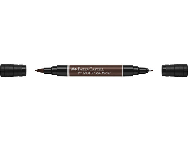 Tekenstift Faber-Castell Pitt Artist Pen duo marker 175 donker sepia
