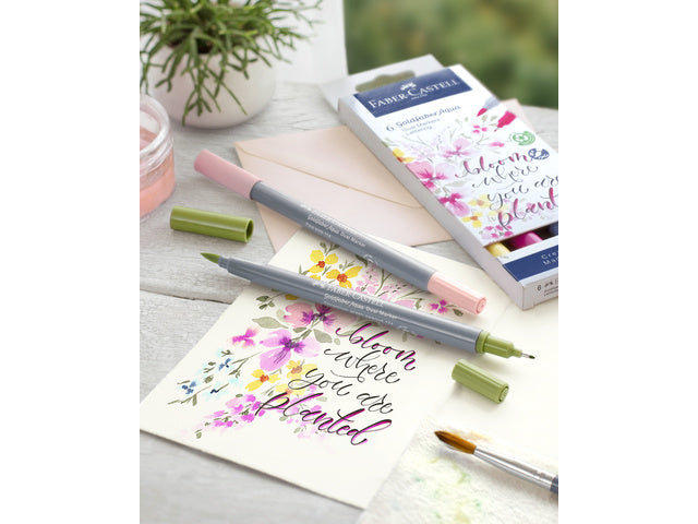 Duo-Aquarellmarker Faber-Castell Goldfaber-Etui 6 Stück Lettering