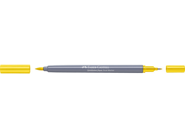 Duo aquarelmarker Faber-Castell Goldfaber 107 cadmium geel