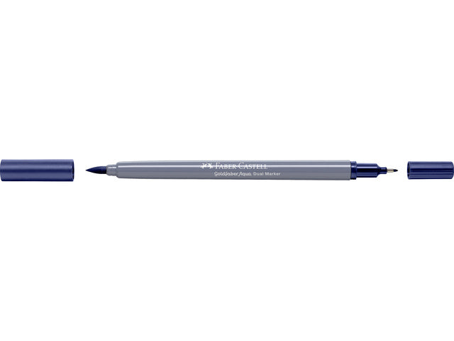 Duo aquarelmarker Faber-Castell Goldfaber 247 indanthreen blauw