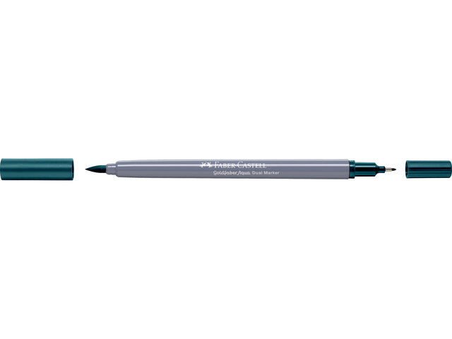 Duo aquarelmarker Faber-Castell Goldfaber 158 diep kobaltgroen