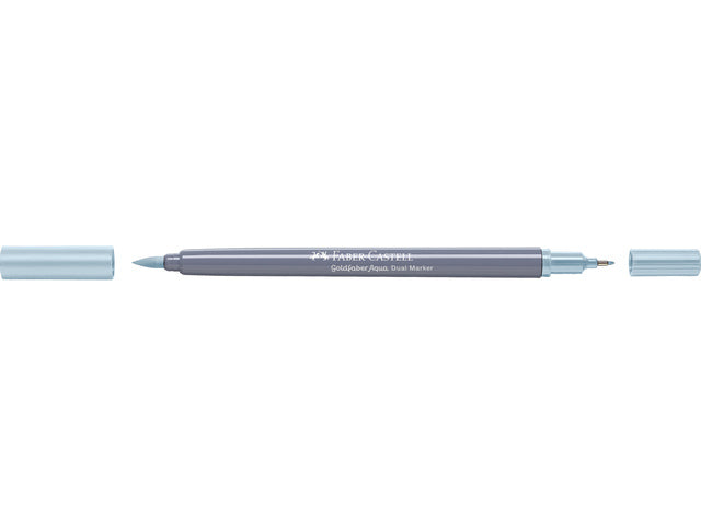 Duo aquarelmarker Faber-Castell Goldfaber 164 waterblauw