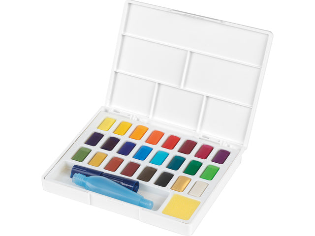 Waterverf Faber-Castell in doos met 24 kleuren