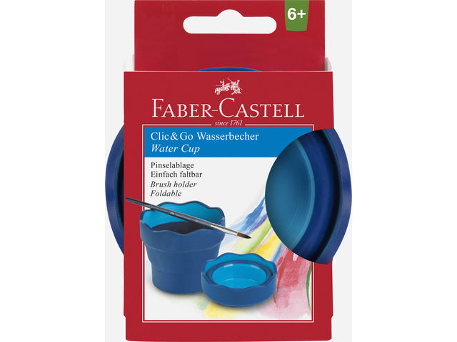 Wasserbecher Faber-Castell Clic&amp;Go blauw