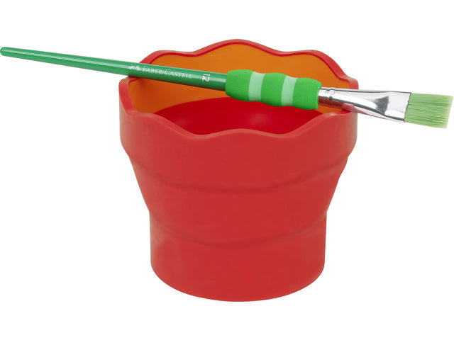 Wasserbecher Faber-Castell Clic &amp; Go rosa / orange