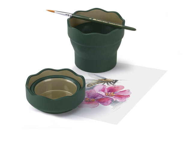 Wasserbecher Faber-Castell Clic &amp; Go donkergroen