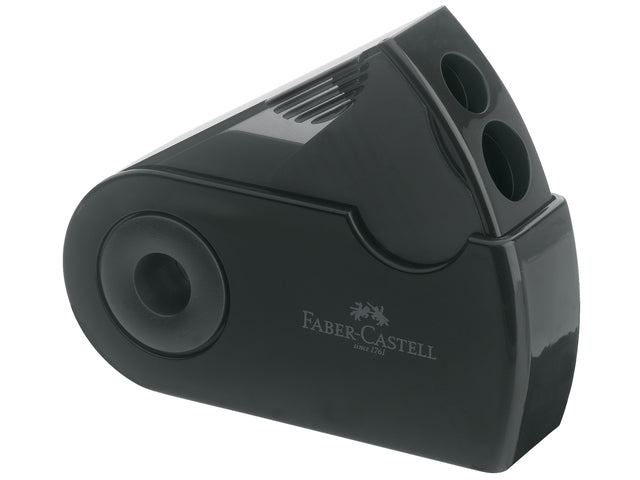 puntenslijper Faber-Castell "Sleeve" zwart 2-gaats