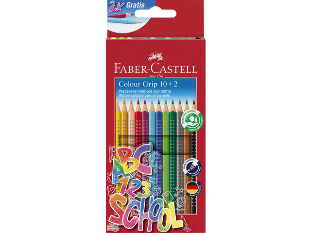 Farbpotlood Faber-Castell Grip Aktionsset 10+2