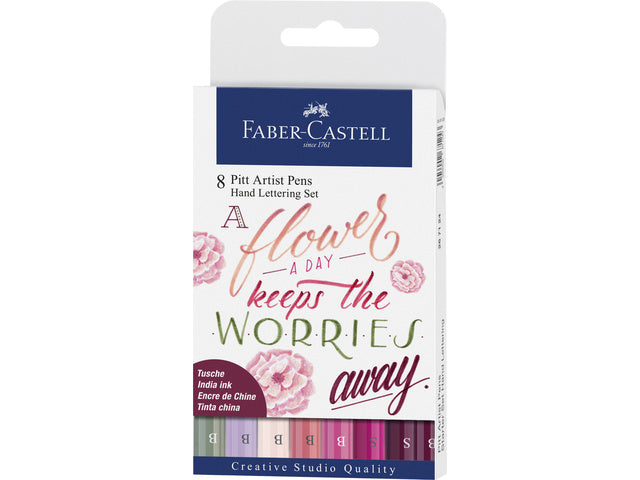 Tekenstift Faber-Castell Pitt Artist Pen Letteringset 8x