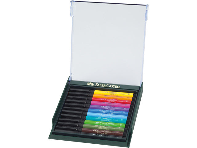 Tekenstift Faber-Castell Pitt Artist Pen Pinselset 12 Stück Basic