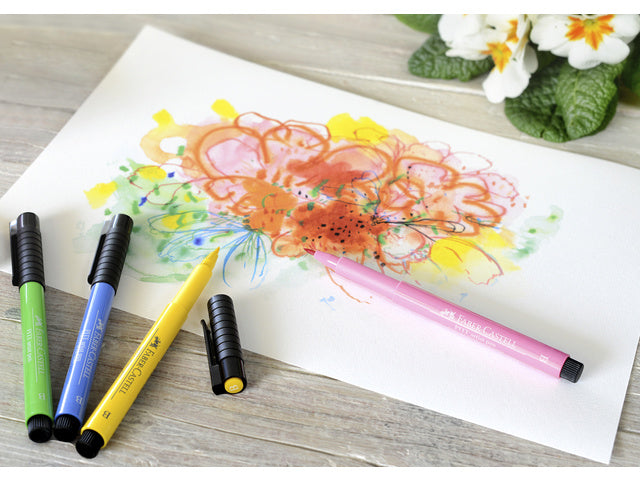 Tekenstift Faber-Castell Pitt Artist Pen Penseelset 12 stuks grijstinten
