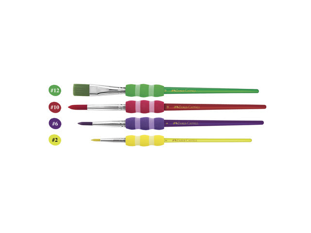 Penselenset Faber-Castell kunststof 4 stuks