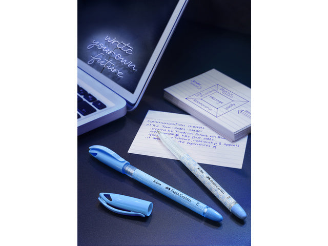 Balpen Faber-Castell K-One 0,7 blauw doos 10 stuks