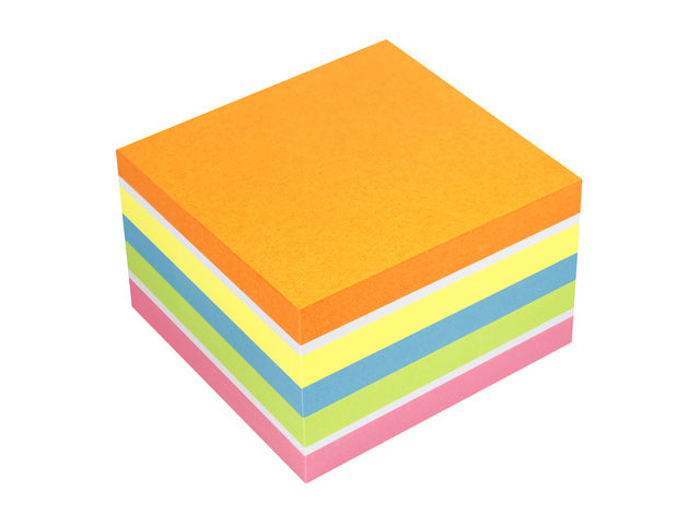 Info Notizen 75x75mm bunt gemischter Block mit 450 mm Breite