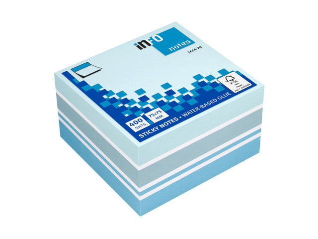Info Notizen 75x75mm Mix Block a 400 vel