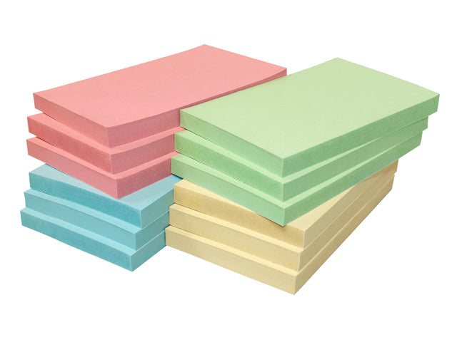 Info Notes 125x75mm assorti recycled doos a 12 blok