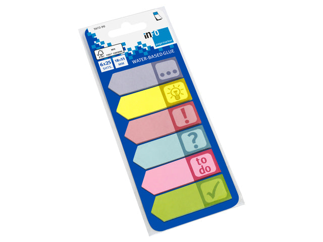 Infoseitenmarker Infoflaggen 18x55mm, 6 Varianten