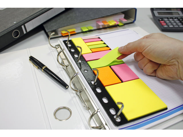 Info Sticky Notes 3 kleuren diverse formaten