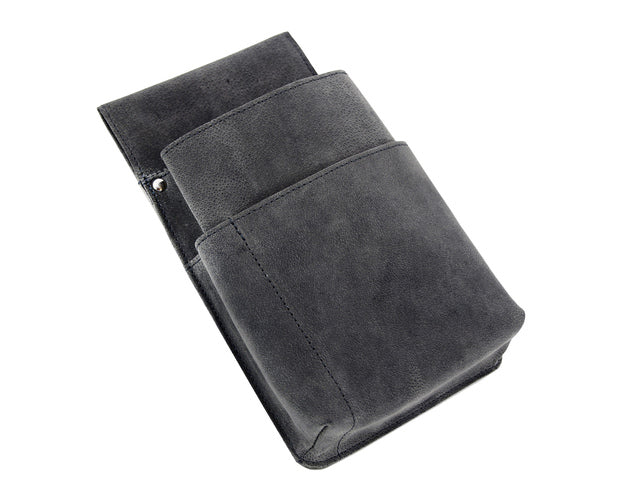 Kelnerportefeuille Alassio Hunter leer grau 18,5x9,5 cm