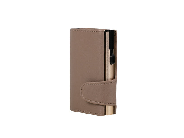 Pasjeshouder Clicksafe kunstleer beige/champagner RFID 8
