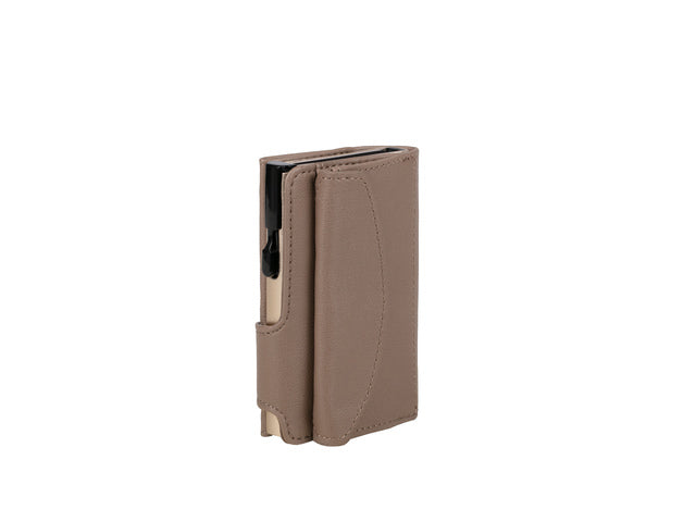 Pasjeshouder Clicksafe kunstleer beige/champagner RFID 8