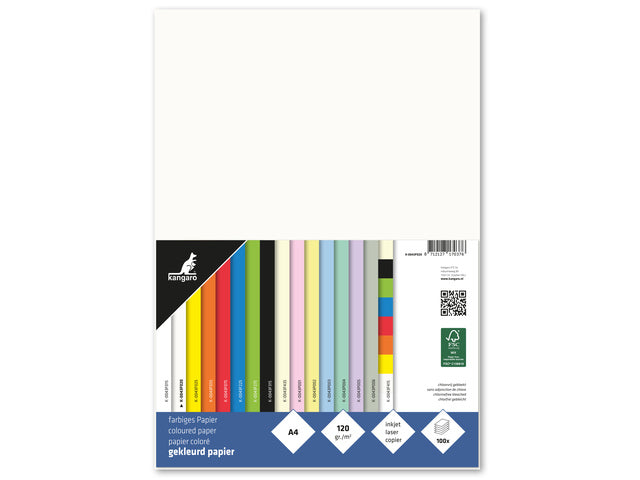 Papier Kangaro A4 120 Gramm Pak à 100 Vel Roomwit