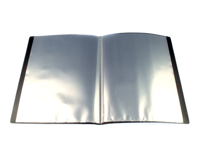 Showalbum Kangaro A4, PP, 30 Taschen, schwarz mit Innenseite