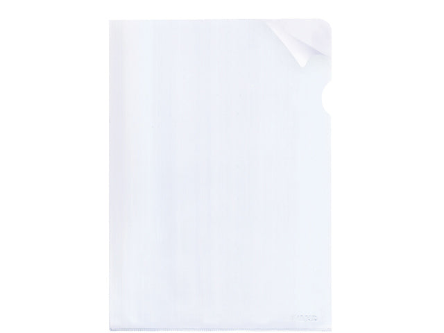 L-kaart Kangaro A4 PVC 180 micron transparant generfd, 4 krimp à 25 stuks.