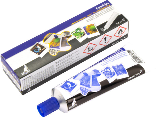 Fotolijm Kangaro 100 ml rubbercement tube in doosje