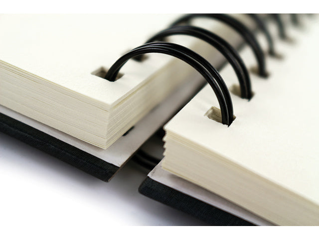 Dummyboek Kangaro A5 blanco 80 vel, wire-o, zwart linnen kaft